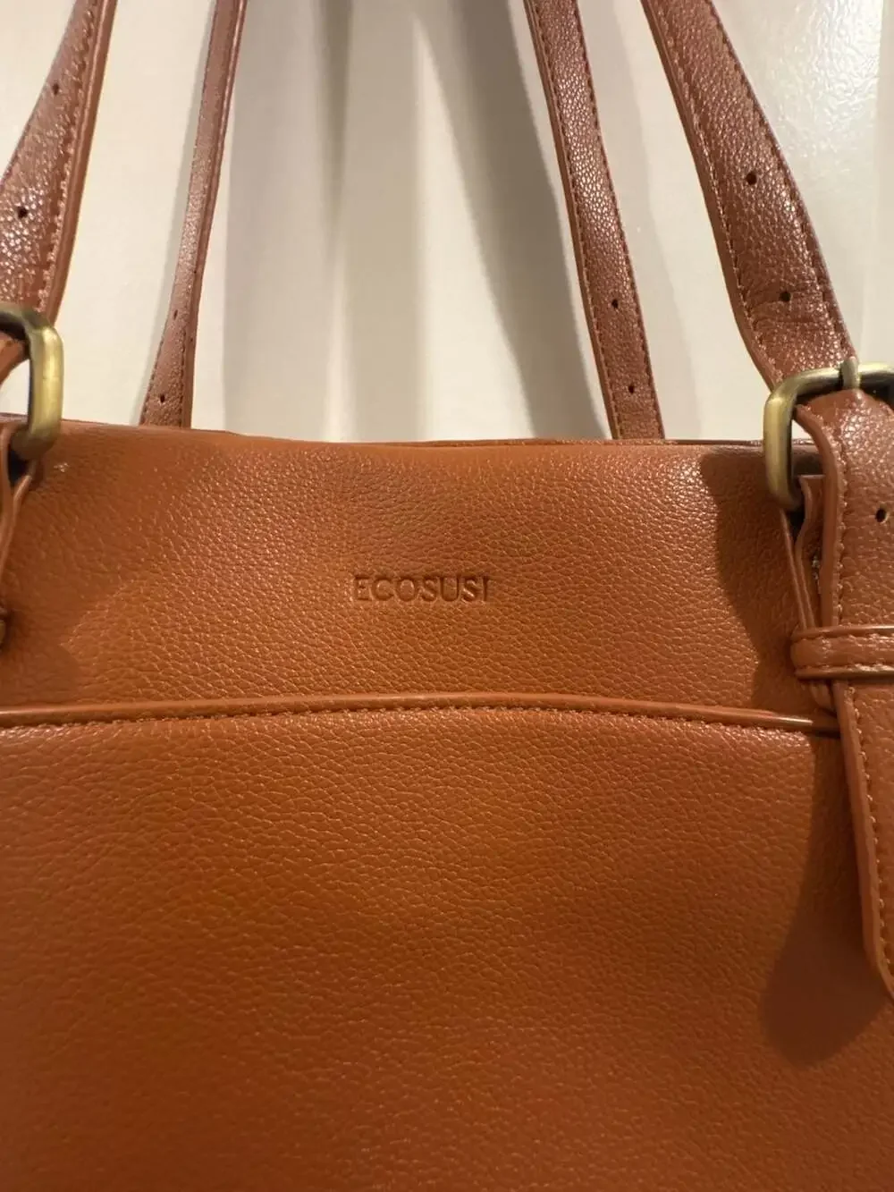 Ecosusi Women's Laptop Work Tote Briefcase in Cognac